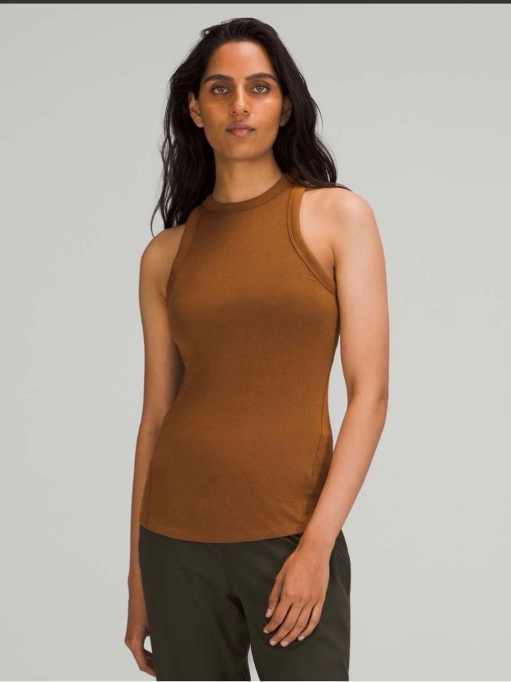 Lululemon Hold Tight Crewneck Tank Top Copper Brown great condition size  8